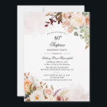 Convites Festa Floral 60º Aniversário Surpresa<br><div class="desc">Cartão postal do Convite de aniversário 60º Pastel Floral Botânico que você pode personalizar facilmente com os detalhes da sua festa clicando no botão "Personalizar". Apresentando um buquê floral moderno,  suculento e guiando a tipografia moderna. Perfeito para um convite de festas surpresa para qualquer celebração de marco</div>