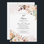 Convites Festa Floral 60º Aniversário Surpresa<br><div class="desc">Cartão postal do Convite de aniversário 60º Pastel Floral Botânico que você pode personalizar facilmente com os detalhes da sua festa clicando no botão "Personalizar". Apresentando um buquê floral moderno,  suculento e guiando a tipografia moderna. Perfeito para um convite de festas surpresa para qualquer celebração de marco</div>