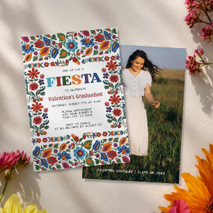 Convites Festa Floral Colorida de Formatura