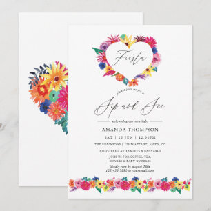 Convites Festa Floral de Aquarela para Beber e Ver