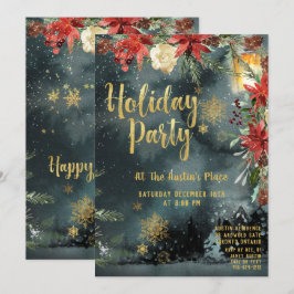 Convites Festa Floral de Férias da Caligrafia Dourada