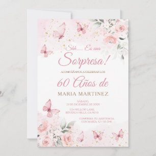 Convites Festa Floral Espanhola Surpresa 60 Anos Aniversári