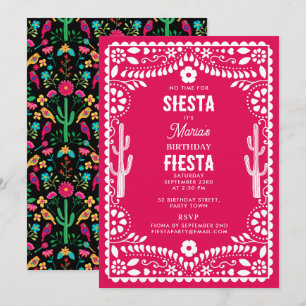 Convites Festa Floral Tradicional Mexicana Rosa de Aniversá