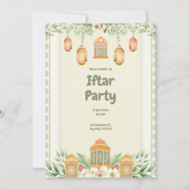 Convites Festa Floral Verde de Iftar