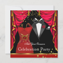 Convites Festa Formal Smoking Elegante Evento de Vestido Ve