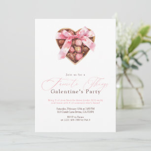 Convites Festa Galentine das Coisas Favoritas