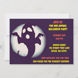 Convites Festa Ghostil do Dia das Bruxas Preta e Branca