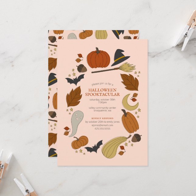 Convites Festa Gráfica de Halloween (Frente/Verso In Situ)