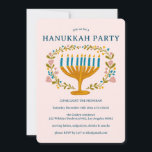 Convites FESTA HANUKKAH, Menorah, coroa floral, CADEIA<br><div class="desc">A mão desenhou florais por mim para você. Adicione seu próprio texto à frente da placa ou altere as cores de fundo. Tudo é personalizável. Também disponível como um download digital ou como um convite para cartão-postal. Para mais designs e cores, verifique meu compro! Ou me avise se quiser algo...</div>