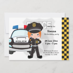 Convites Festa infantil policial
