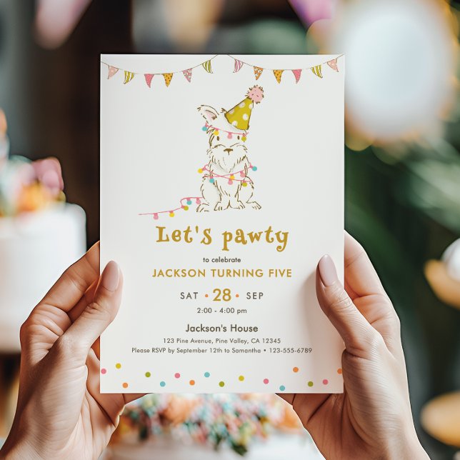 Convites Festa Infantil Tema Cachorro - Vamos Fazer uma Fes (Criador carregado)