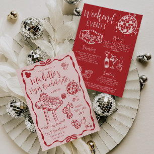 Convites Festa Itinerária do Fim de Semana da Bachelorette 