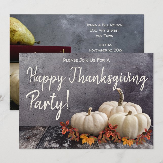 Convites Festa Jante de Ação de Graças (Frente/Verso)