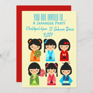 Convites Festa japonesa de temas bonitos