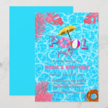 Festa Legal azul de Piscina e natação de verão