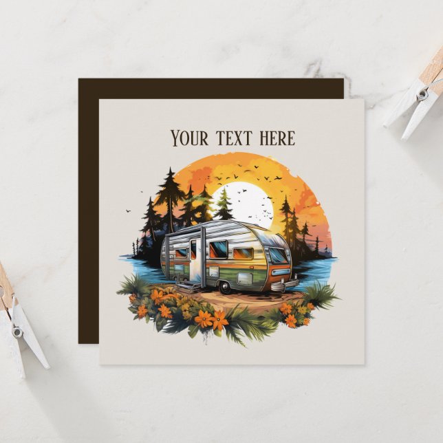 Convites festa legal de amantes de acampamento (Frente/Verso In Situ)