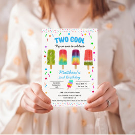 Convites Festa Legal de segundo aniversário de picolé no ve