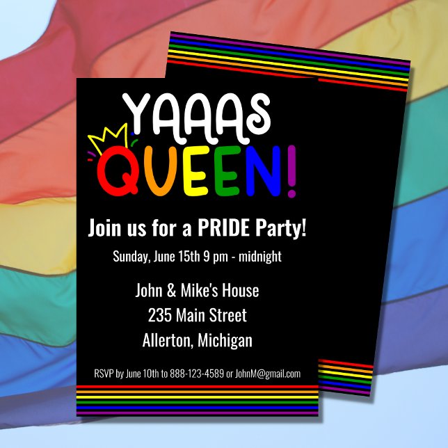 Convites Festa LGBTQ PRIDE Month (The perfect invitation for your PRIDE celebration.)