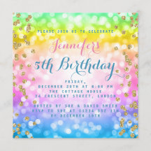 Festa Magnética do Aniversário de criança Rainbow