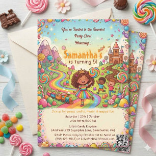 Convites Festa Mais Doce de Todos os Tempos Menina Candylan