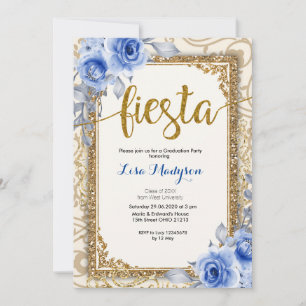 Convites Festa Marinho Blue Graduation Invitation Party