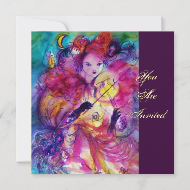 Convites FESTA mascarada NOTURNA (Frente)