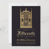Festa Medieval Tema Cavaleiro Gótico Preto Dourado