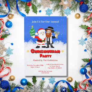 Convites Festa Merry Chrismukkah do Papai Noel Encontra o R