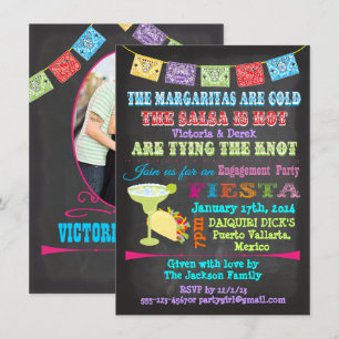 Convites Festa mexicana do quadro com parte traseira da