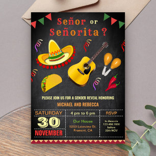 Convites Festa Mexicana Senhor ou Senhorita Revelação do Se