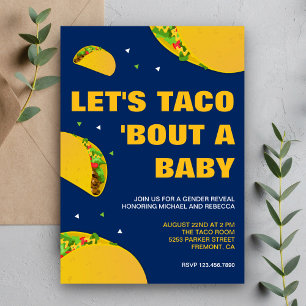 Convites Festa Mexicana Tema Taco Revelação de Gênero