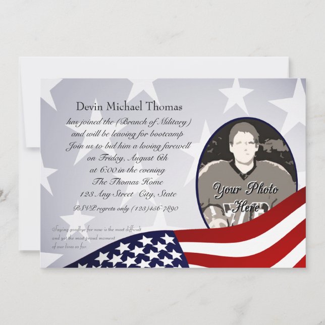 Convites Festa Militar indo embora (Frente)