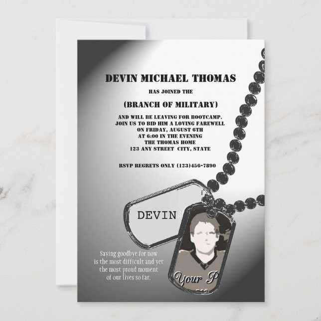 Convites Festa Militar indo embora (Frente)