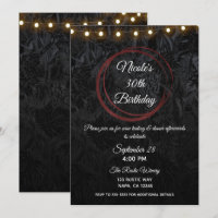 Festa Moderna de Black & Burgundy Red Wine Rings