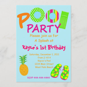 Convites Festa na Piscina