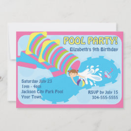 Convites Festa na piscina da corrediça de água