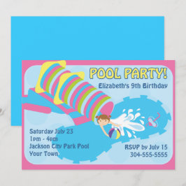 Convites Festa na piscina da corrediça de água