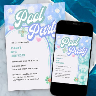 Convites Festa na Piscina de Aniversário em Qualquer Idade