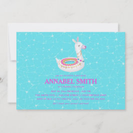 Convites Festa na piscina do aniversário do flutuador do