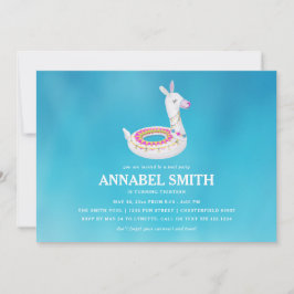 Convites Festa na piscina do aniversário do flutuador do