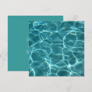 Convites Festa na Piscina em Branco