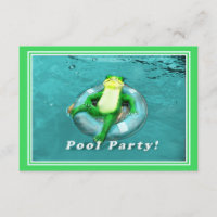Festa na piscina engraçada do sapo