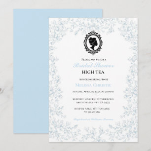 Convites festa no jardim com chá da tarde, belos tons pasté