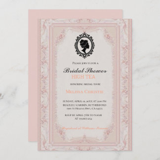 Convites festa no jardim de chá da tarde, lindo pastel suav