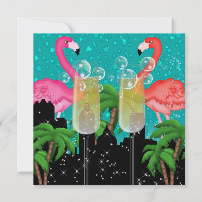 Convites Festa no Paraíso com Estilo Luzes Brilhantes - SRF (Frente)