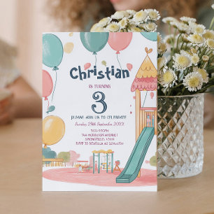 Convites Festa no parque e Aniversário de criança de balões