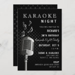 Convites Festa Noturna Clássica aniversário de 30 anos Kara<br><div class="desc">Aniversário de 30 anos Negra Clássica Convite de festas Karaoke Noite</div>