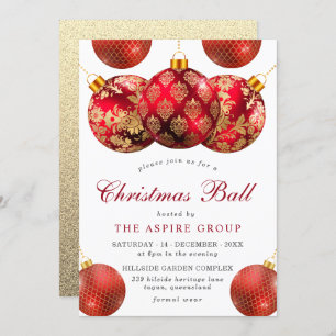 Convites Festa ou Bola de Natal Corporativa Moderna Elegant