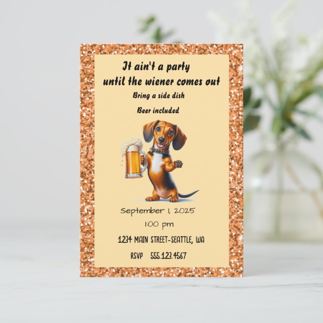 Convites Festa para qualquer ocasião (Em pé/Frente)