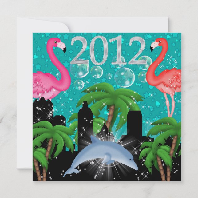 Convites Festa Paradisíaca com Estilo Luzes Brillantes - SR (Frente)